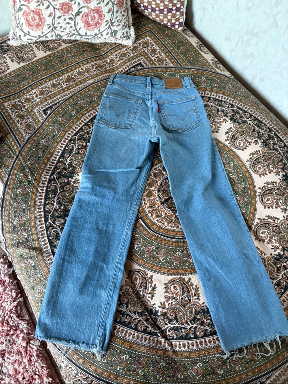 Levi's Light Blue ribcage Straight Jeans